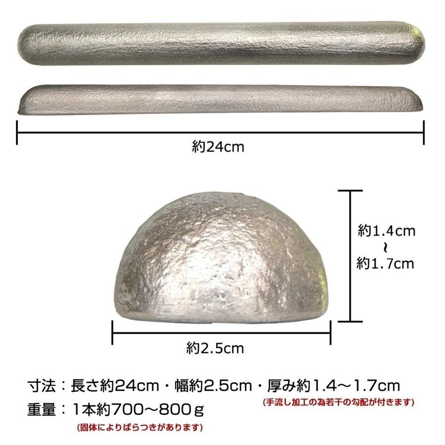 硬質 鉛 棒2本(約1.4kg) 鉛くん メタルジグに最適。釣りの錘(おもり