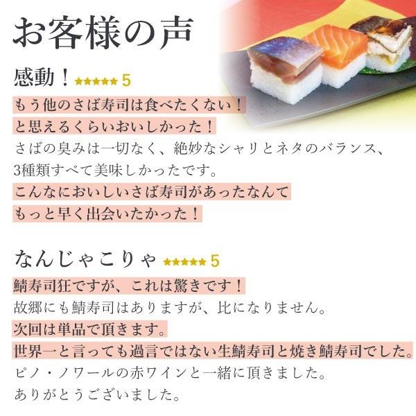 【ご贈答不可】初回当店ご利用者様限定送料無料！:生さば寿司/サーモン寿司/味噌焼きサバ寿司 3種のお味見セット！＜航空便地域は10,000円お買上送料＞｜namasabazushi｜10