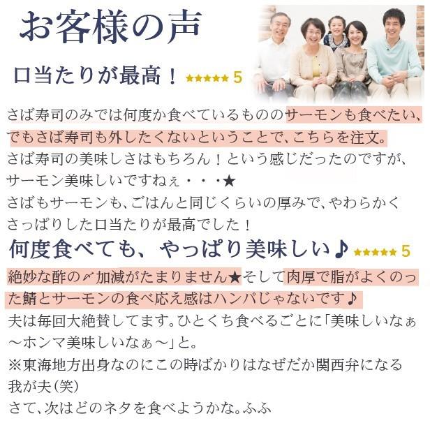 母の日 2024 プレゼント 60代 海鮮 寿司 鯖寿司 さば寿司 サバ寿司 お取り寄せグルメ 冷蔵  刺身同然 福井の生さばとサーモンの半分ずっこ　これこそ鯖寿司｜namasabazushi｜10