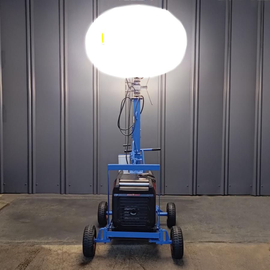 ★投光器★バルーン発電機★デンヨーインバーター ★ポータブル照明 発電機付き セット売り】バルーンライト 投光器 テラスター仕様 ＋ 発電機 【中古