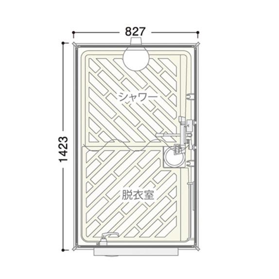 ハマネツ 屋外風呂シャワーユニット ルアール FS-LU20S 1室縦 ハマネツ 屋外風呂シャワーユニット ルアール FS-LU20S 1室縦