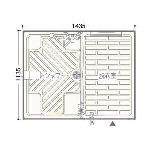 ハマネツ 屋外風呂シャワーユニット FS2-23R 1室横 浴槽なし ハマネツ 屋外風呂シャワーユニット FS2-23R 1室横 浴槽なし