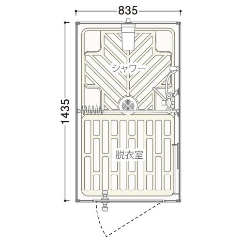ハマネツ　仮設野外風呂　シャワーユニット 簡易屋外風呂シャワーユニット「FS-LUシリーズ / FS2シリーズ」｜快適
