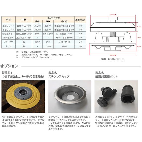 イモア 敷鉄板安全固定止め金具 ダブルプレート１０個セット｜nambu-shop｜08