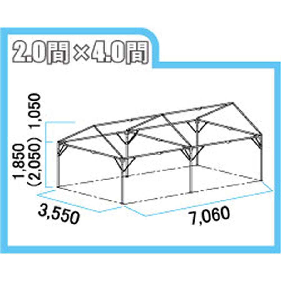 【中古】ゴトー工業 アルミテント ニューパイプZ 2.0x4.0間 四方幕｜nambu-shop｜02