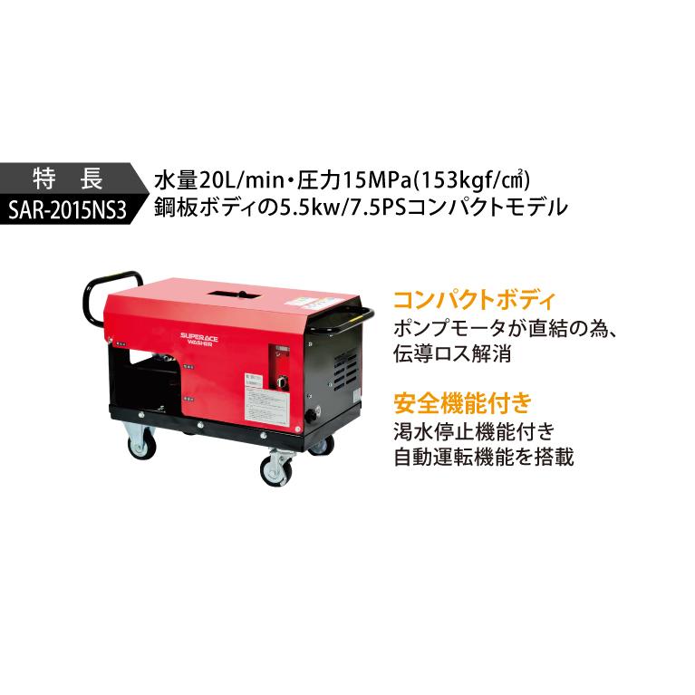 スーパー工業 高圧洗浄機 モーター SAR-2015NS3｜nambu-shop｜03