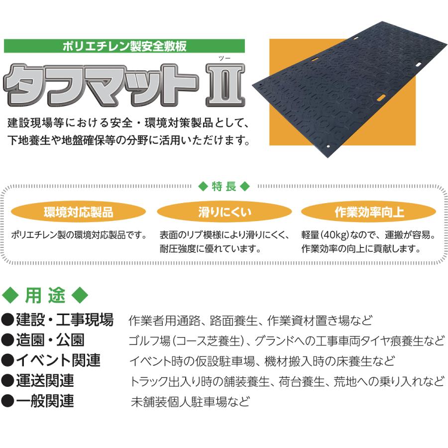 タフマットII 4×8 篠田ゴム 樹脂製敷板 : ナンブショップ ヤフー店