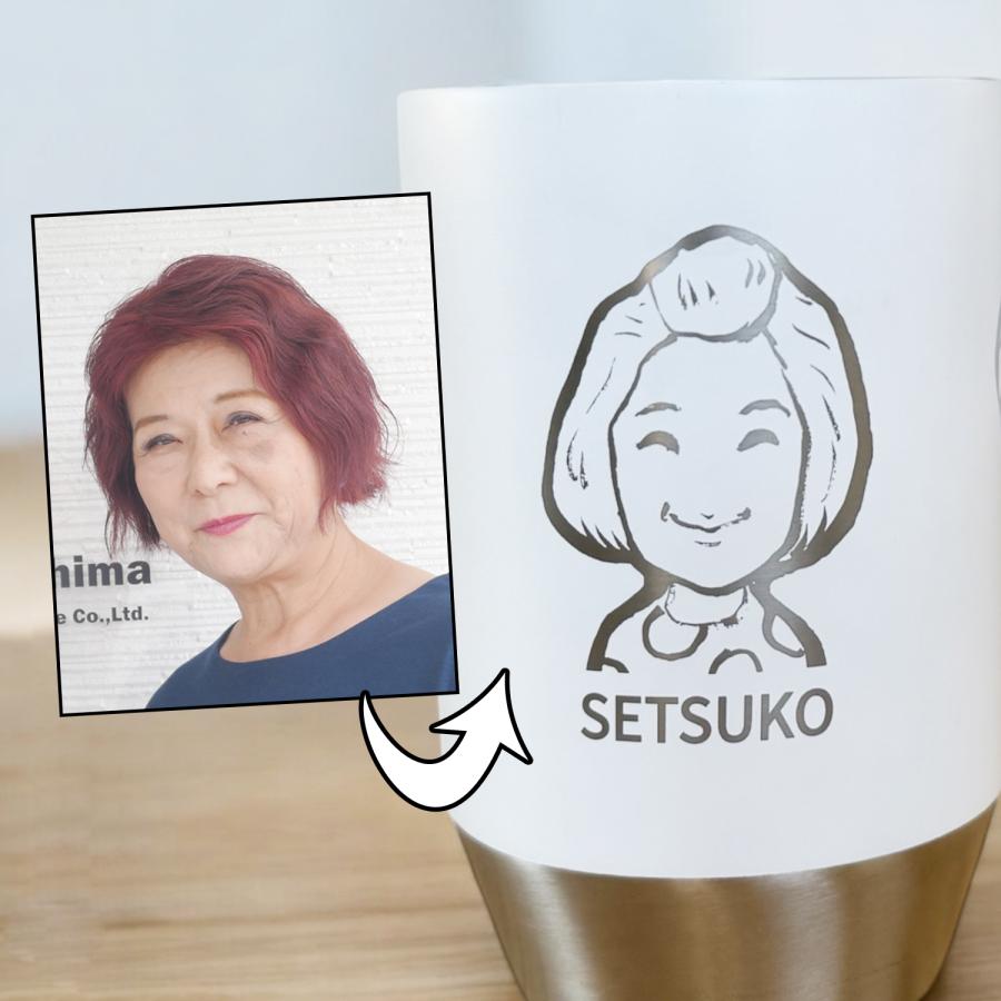 名入れ プレゼント タンブラー ギフト 手描き ゆるかわ 似顔絵