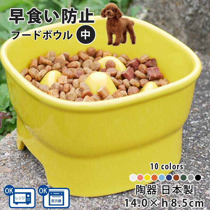 以上節約 早食い防止 フードボウル 犬 猫 陶器 おしゃれ 日本製 食器 名入れ ペット 犬用 猫用 送料無料 高台カラー 中 全10色 あすつく Aynaelda Com