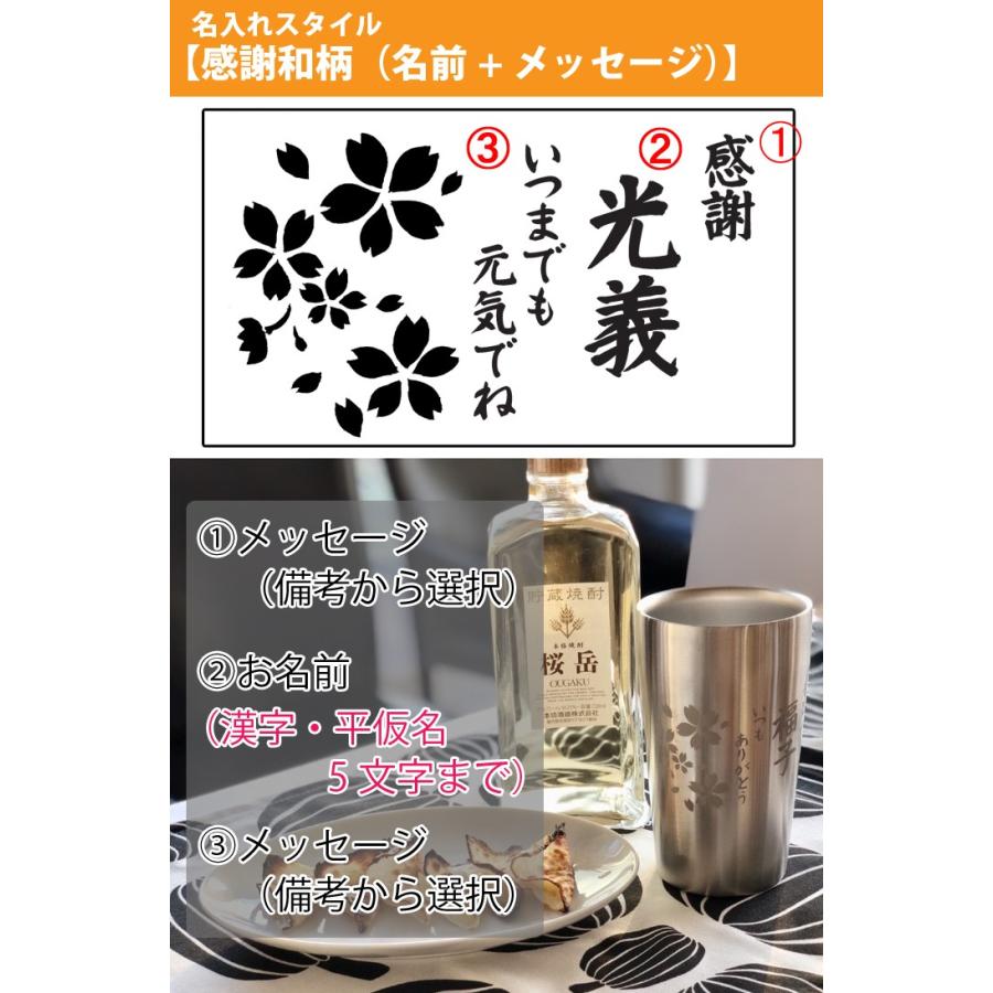 父の日ギフト 名入れ プレゼント タンブラー 名入れ メッセージが入る 感謝ぽってりステンレスタンブラーペア 和 送料無料 最速 Sb197 名入れプレゼントショップ夕立窯 通販 Yahoo ショッピング