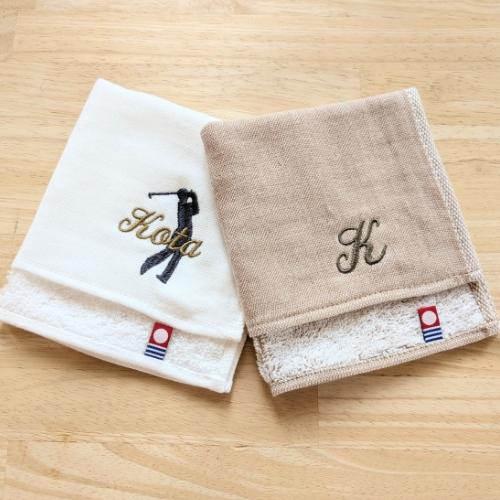 今治タオル（imabari towel） 【ゴルフ刺繍ハンカチ】名入れ 名前入り