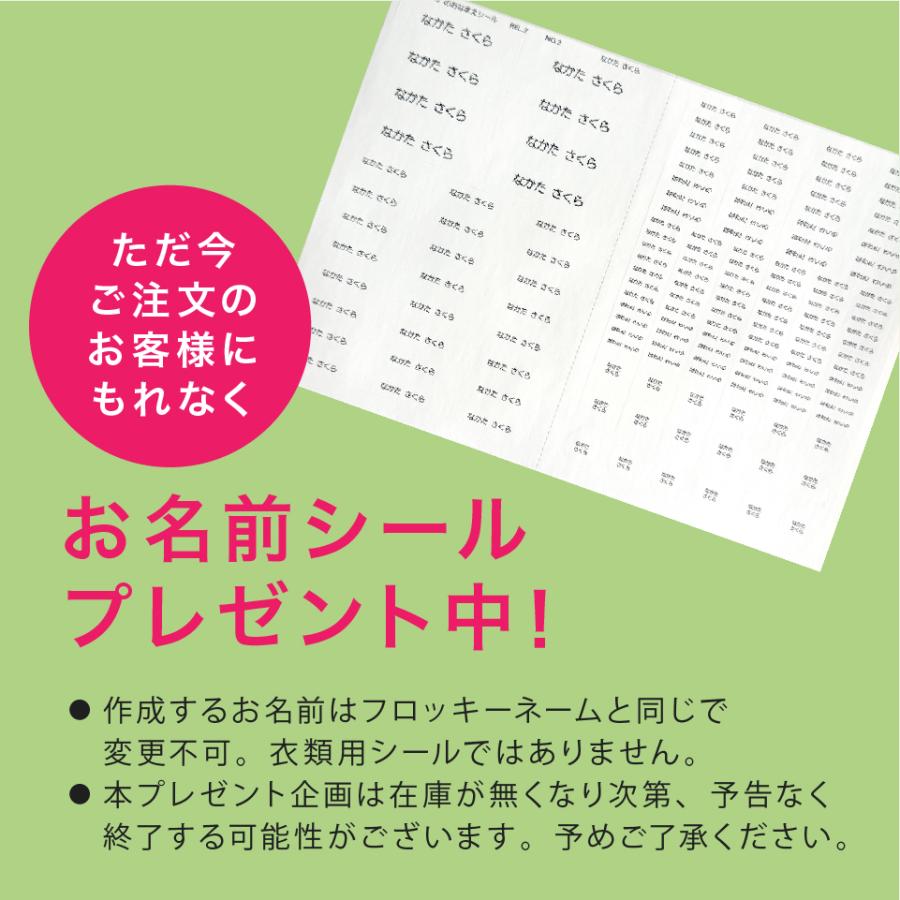 フロッキーネーム 単色 強力洗濯耐性 送料無料 お名前シール