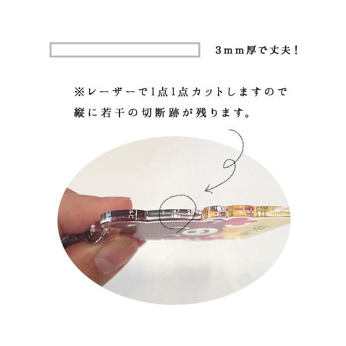名入れアクリルキーホルダー 2個セット ボールチェーンとナスカン各1個