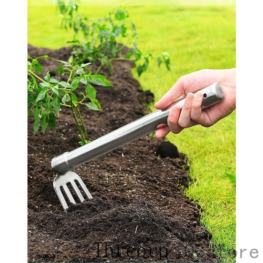 ランキング総合1位 家庭鍬 レーキ 4点セット ステンレス製家庭鍬 くわ ガーデニング ダブルくわ つるはし 土掘り 家庭菜園 クワ 園芸道具 鍬 農具 農業 グリップハンドル式 雑貨 庭 Aynaelda Com