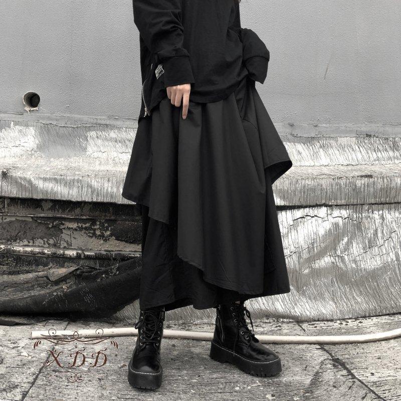 袴パンツ モード系 ワイドパンツ レディース スカート風 メンズ 韓国 原宿 個性的 ズボン Nam17 bcf Naimei Nami 通販 Yahoo ショッピング