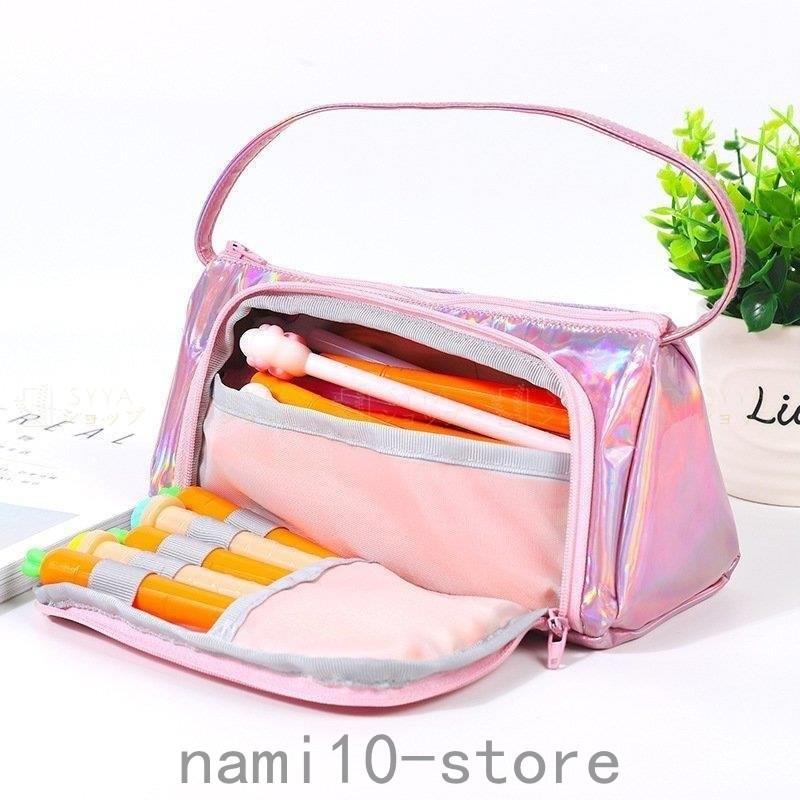 ペンケース 化粧ポーチ 筆箱 小物入れ 大容量 見やすい 中身 かわいい シンプル 小学生 中学生 高校生 大きめ ダブルファスナー 7色選べ Nam32 1546 Naimei Nami 通販 Yahoo ショッピング