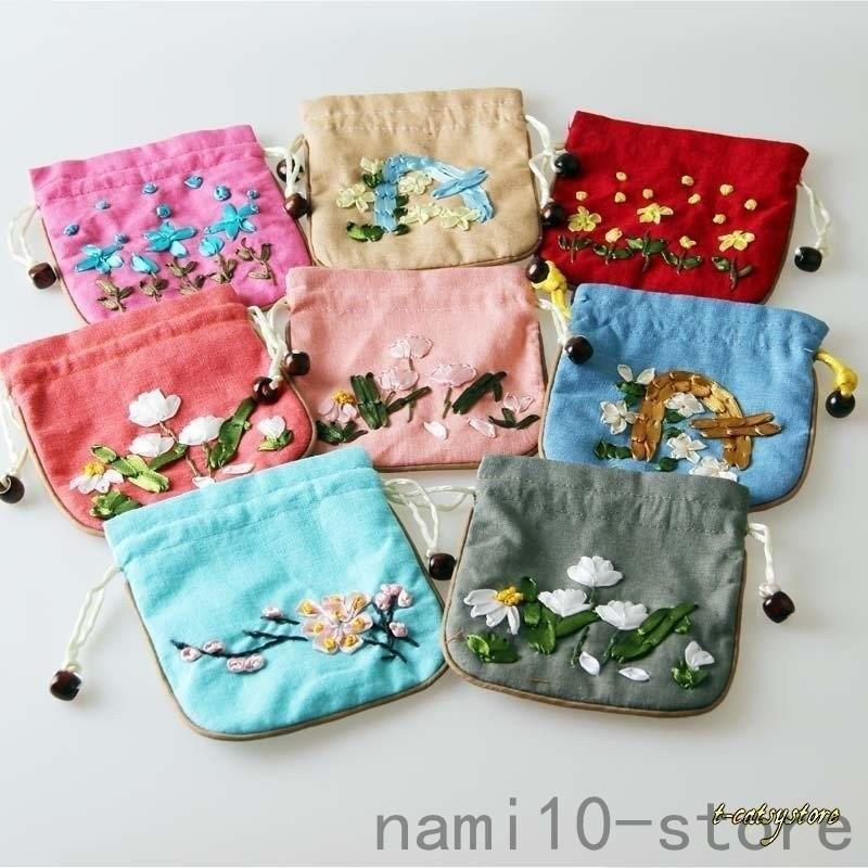 ミニ巾着袋 巾着ポーチ きんちゃくぶくろ 小物入れ アクセサリーポーチ ジュエリーポーチ 化粧ポーチ 携帯用 中国雑貨 フラワーモチーフ 可愛い Nam41 23c16c Naimei Nami 通販 Yahoo ショッピング