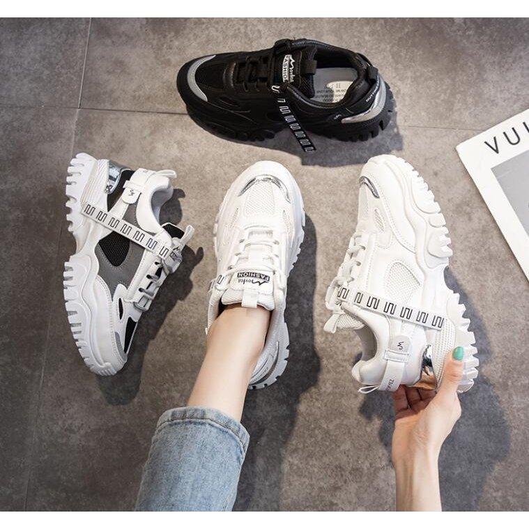 厚底 スニーカー レディース ダッドスニーカー スニーカー ダッドシューズ ローカット 歩きやすい お洒落 靴 スポーツ 代 30代 40代 通学 Nam415 Naimei Nami 通販 Yahoo ショッピング