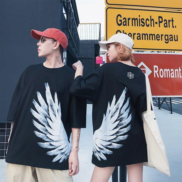 ペアルック カップル ペア ペアtシャツ 白 黒 お揃い 韓国 ファッション カジュアル 大きいサイズ 半袖 おしゃれ 恋人 告白 記念日 お祝い 記念日 Nam415 Naimei Nami 通販 Yahoo ショッピング