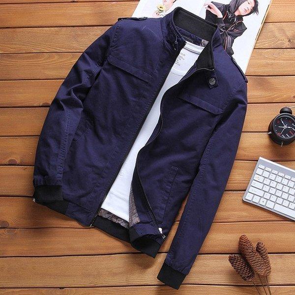 春ジャケットメンズブルゾン4色大きいサイズジャケット春アウター春物秋物かっこいいメンズアウター無地コート綿 100 本物