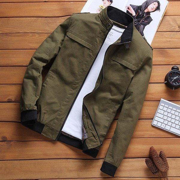 春ジャケットメンズブルゾン4色大きいサイズジャケット春アウター春物秋物かっこいいメンズアウター無地コート綿 100 本物