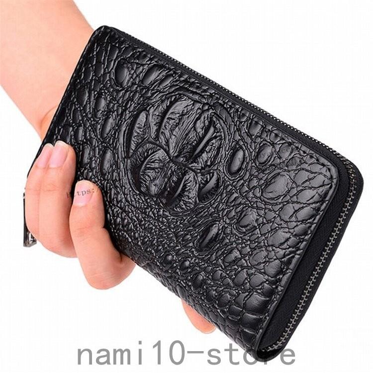 通販 財布 長財布 メンズ クロコダイル 多機能 財布 クロコダイル 長財布 メンズ ビジネス 通勤 財布クロコダイル財布 ラウンド ファスナー デザイン 代 30代 40代 50代 多機能 財布 Www Threeriversofs Com