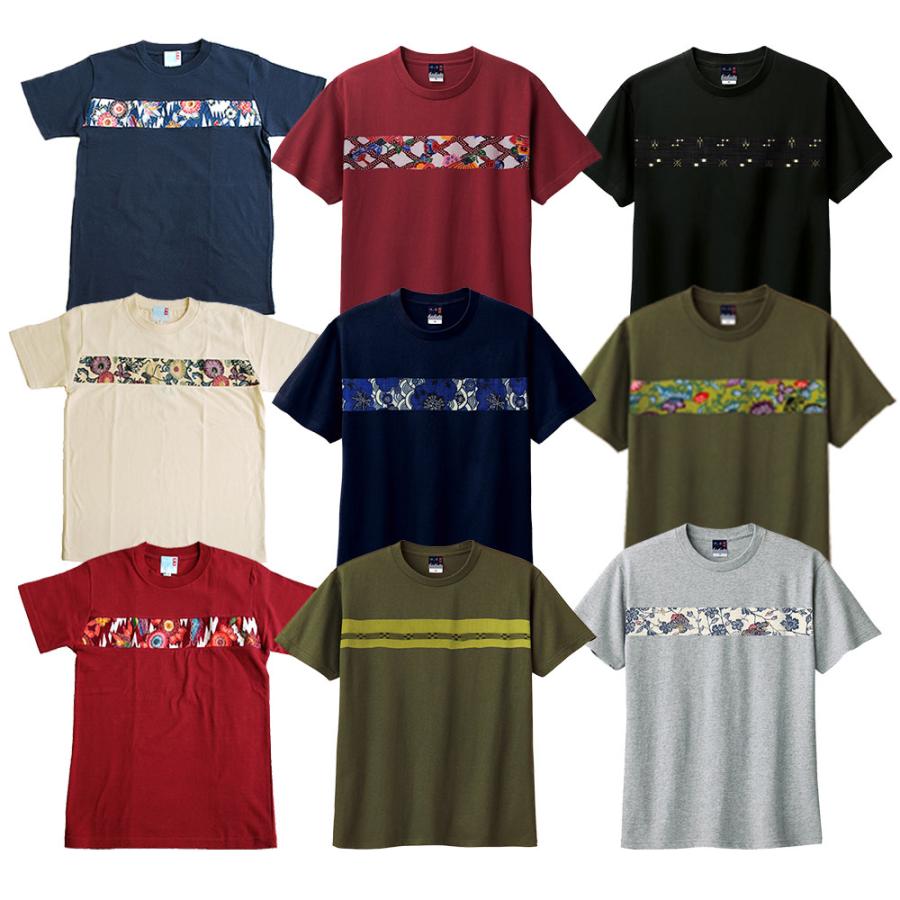 定番商品】波の音〜琉球〜 切替え 切り替え 半袖 Tシャツ クルー