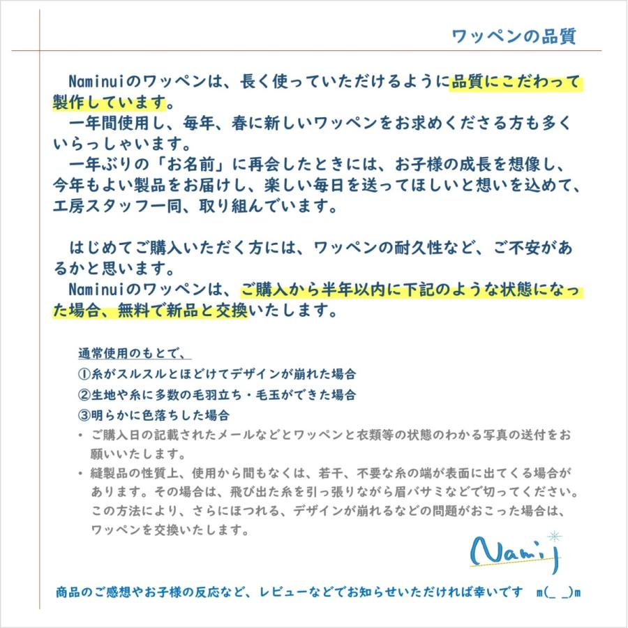 お名前ワッペン ロゴ風 ひらがな アルファベット セミオーダー : 102