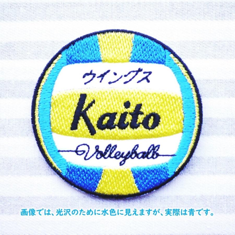 バレーボール アイロン接着のお名前ネームワッペン : 刺繍ザウルス