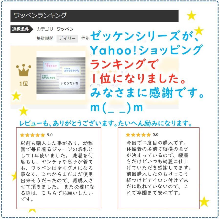 漢字ふりがな付きゼッケン ワッペン セミオーダー : 刺繍ザウルス