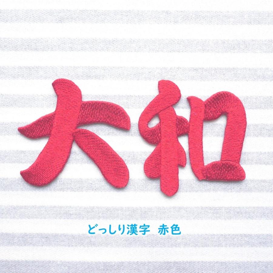 お名前ワッペン 漢字 切り出し 大きいサイズもOK！ 刺繍 : 刺繍