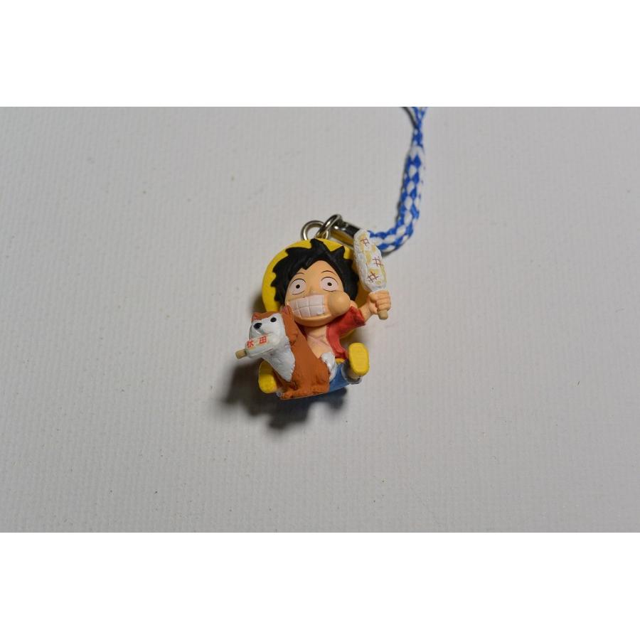 秋田県限定】ONE PIECE（ワンピース） きりたんぽ秋田犬 ルフィ 根付