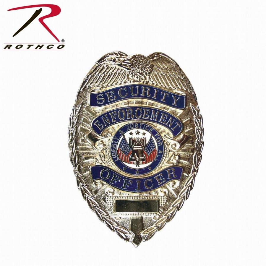 Rothco（ロスコ）　ポリスバッジ SECURITY（Deluxe Security Enforcement Officer Badge） 1915　シルバー｜nammara-store