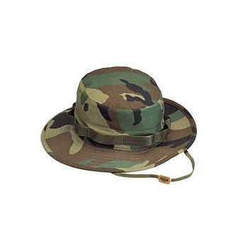 【米軍】Rothco（ロスコ）　リップストップ・ブーニーハット（ジャングルハット） （100% Cotton Rip-Stop Boonie Hat）【ウッドランド迷彩】｜nammara-store