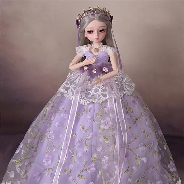 球体関節人形 BJD 女の子 人形 ドレス 着せ替え カスタムドール 45cm F