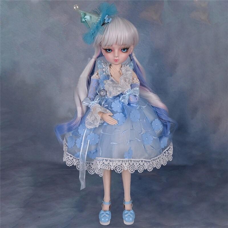 球体関節人形 BJD 女の子 人形 ドレス 着せ替え カスタムドール 45cm J