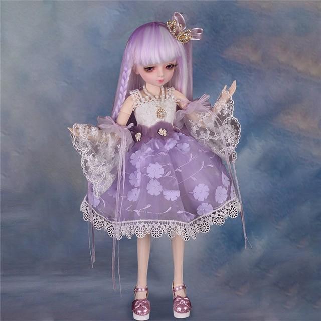 球体関節人形 BJD 女の子 人形 ドレス 着せ替え カスタムドール 45cm K