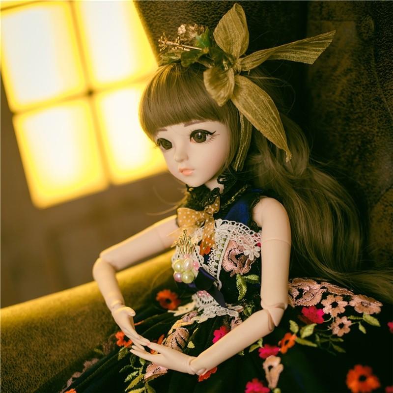 球体関節人形 BJD 女の子 人形 エレガントドレス 着せ替え カスタムドール 60cm_1