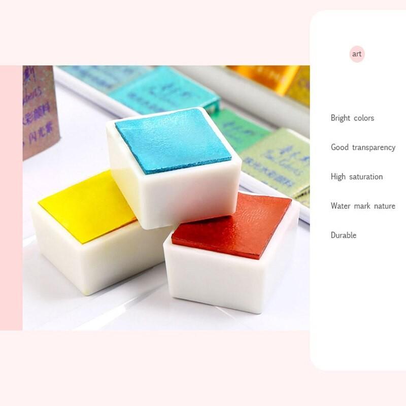 ルーベンス 光沢 水彩画 パレット メタルボックス 水彩絵具 24color pinkの画像