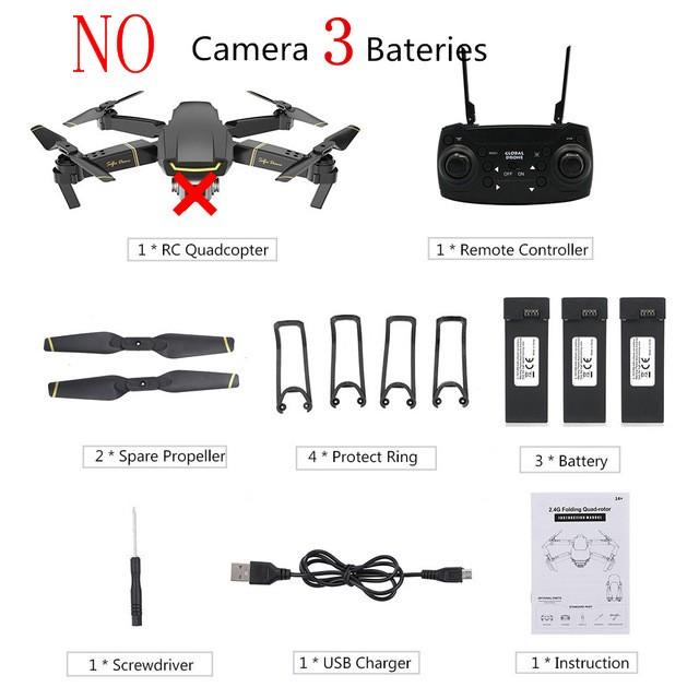 ヘリコプター型 ドローン 1080P グローバルGW89 RCドローンHD Wifi FPV No Camera Black 3B