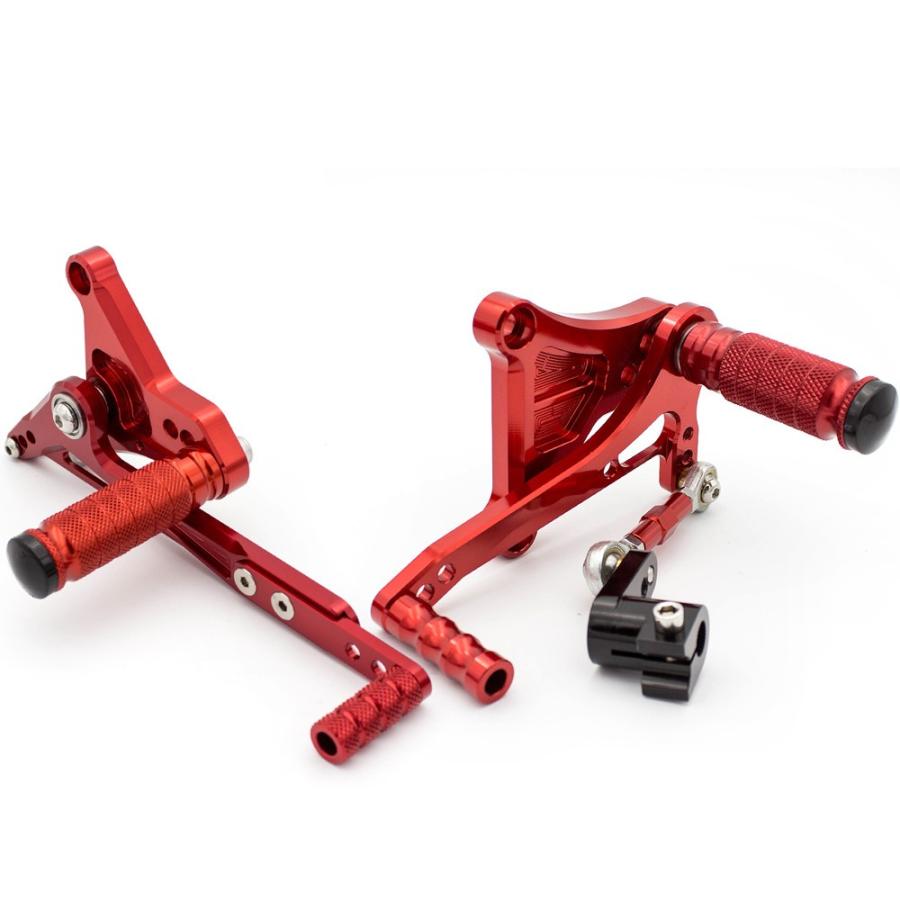 アルミニウム オートバイ  CNC フットペグレストセット ペダルフットレストリアセット Benelli TNT125 Blackの画像
