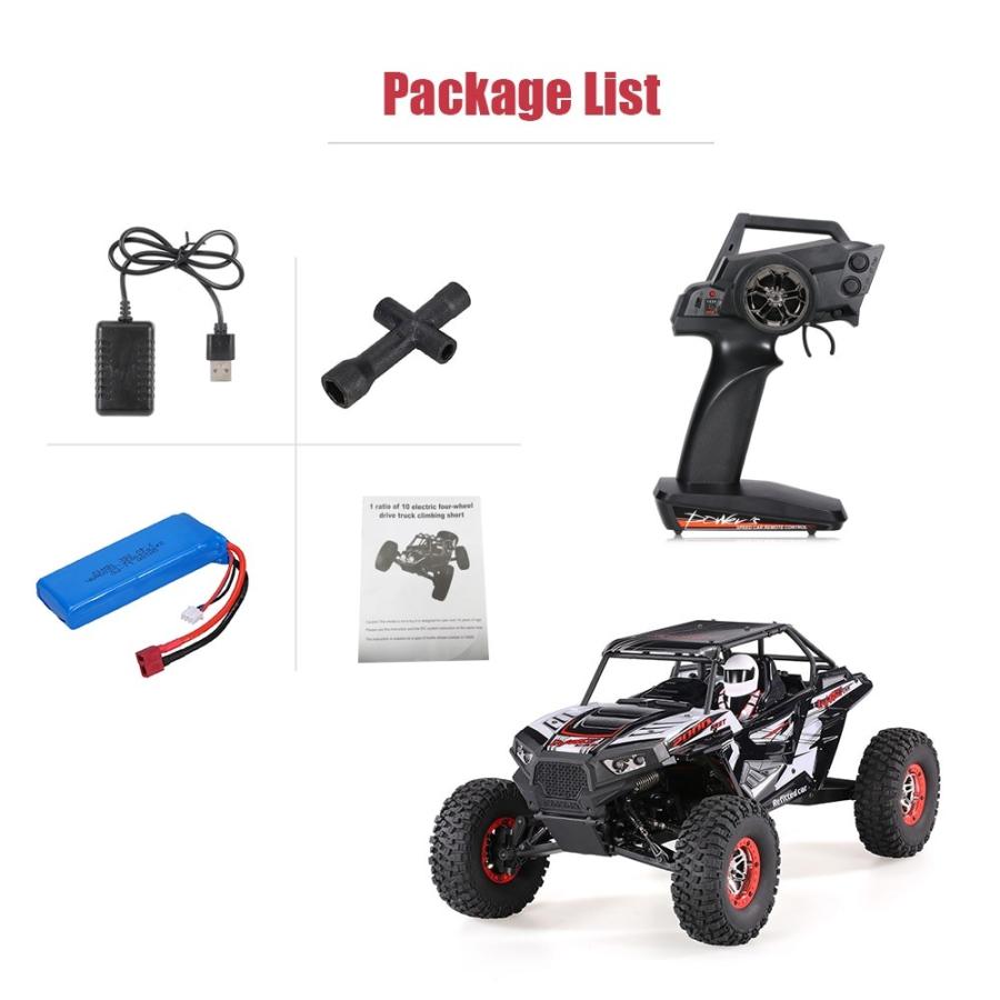 ラジコン WLtoys 10428-B2 1/10 RCカー2.4G 4WD 50Km / hロッククローラーリモートコントロール_5