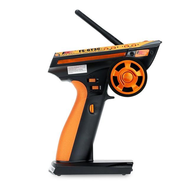 ラジコン Flysky FS-GT3C 2.4Ghz 3CH LCDトランスミッターRCカーボート用 FS-GR3Eレシーバー Orange