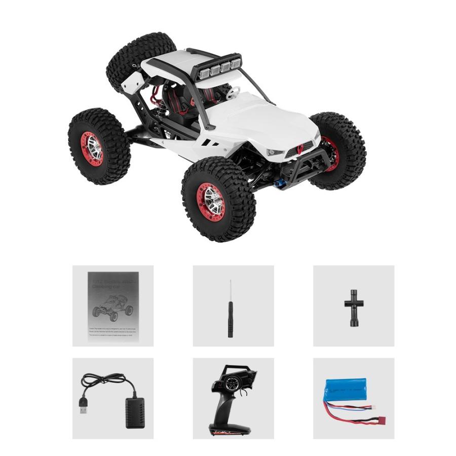 ラジコン 1:12 RCカークローラー 40km / h 4WD 2.4G電気自動車ヘッドライト オフロード車の画像