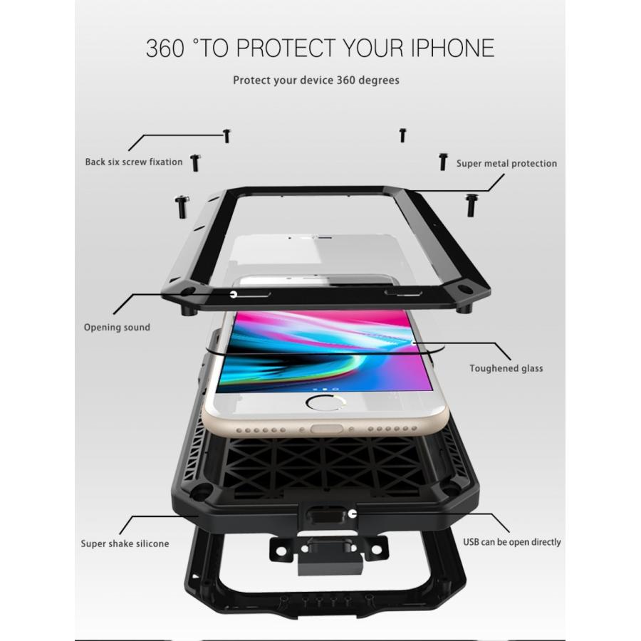 iPhone ケース 防水 防塵 耐衝撃 強化ガラス 保護 iPhone11 Pro Pro Max｜namo｜14