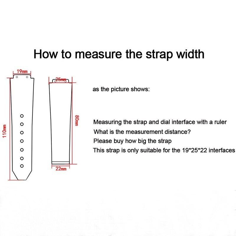 ウブロ ベルト バンド 交換用 シリコンゴム 社外互換 汎用品 幅25x19mm バックルなし｜namo｜07