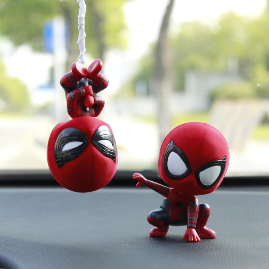 スパイダーマン カーシェイクヘッドドール マーベル インテリア 