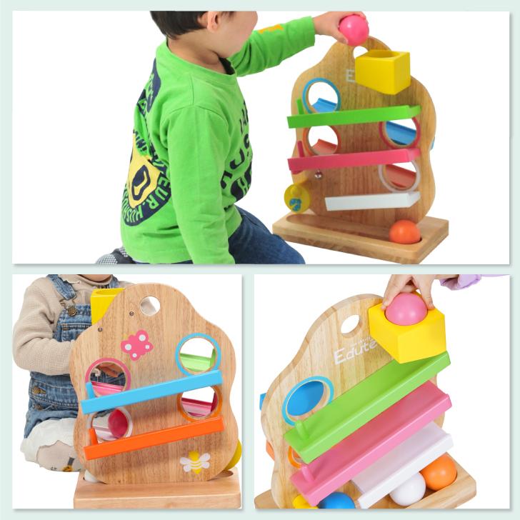 お片付袋付 おもちゃ 知育玩具 1歳 木製 男の子 女の子 TREEスロープ 2歳 プレゼント クリスマス 出産祝い 室内 赤ちゃん ポイント利用 爆買 爆買の画像