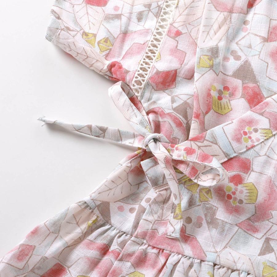 子供 ベビー 浴衣セット セパレート ドレス セラフ 簡単 女の子 甚平 70cm 80 90 キッズ 花柄 和柄 かわいい レトロ ブランド ポイント利用 爆買 | Seraph | 08