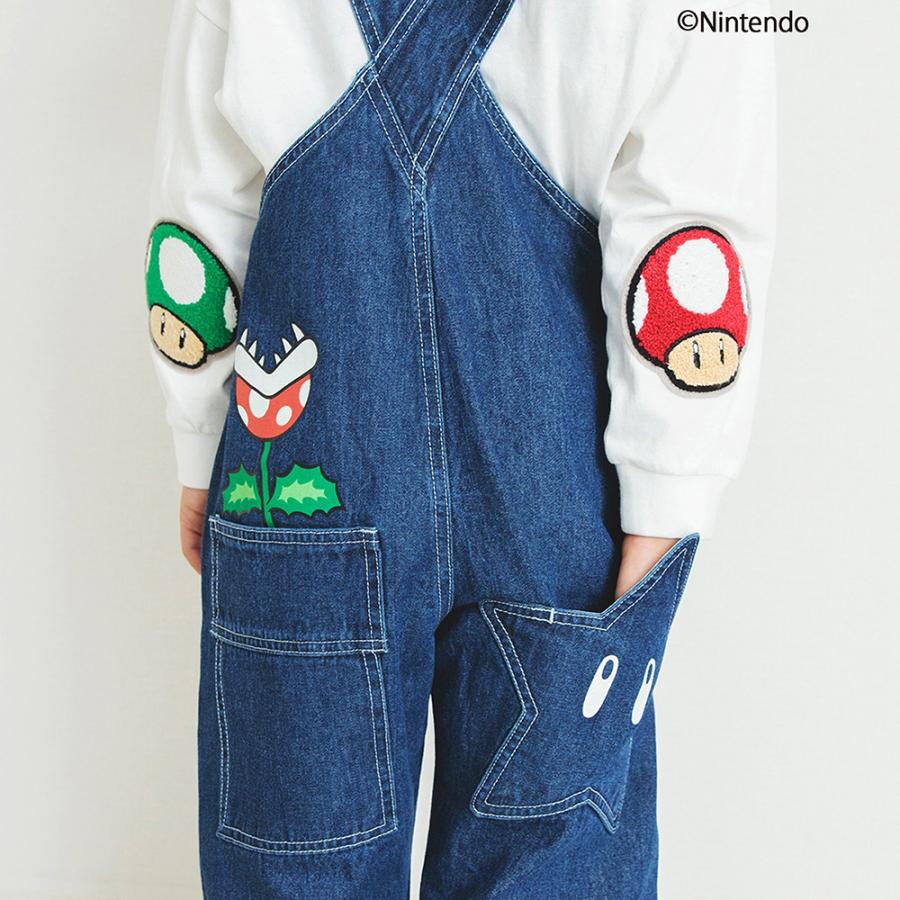 子供服 オーバーオール キッズ マリオ 男の子 女の子 服 サロペット デニム 子供 パンツ ズボン 春 秋 冬 ブリーズ 100cm 110 120 130 140 150 キャラクター | BREEZE | 05